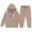 A-Khaki3, variant on YuYuBao Toddler Girls Outfits Sets 2 Pieces Happy Print Hoodies Tops And Sweatpants Spring Child Girls Tracksuit Sets