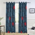 thumbnail image 6 of GZHJMY Flowers and Leaves Blackout Curtains 84x42in,Thermal Insulated Room Darkening Curtains Window Curtain Panels for Bedroom Bath Living Room11 Home Decor, 6 of 7