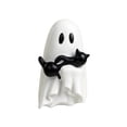 thumbnail image 2 of Halloween Decor, Halloween Ghost Decor, Black Cat Halloween Decor, Cute Ghost Decor, Whimsical Ghost Holding Black Cat Figurine for Home Tabletop, 6X4.5 Inches, 2 of 5