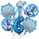 thumbnail image 3 of Decoraciones para fiesta de cumpleaños de Elsa, Frozen de Disney, vajilla de recuerdo para niña princesa Anna, plato de papel, pancarta de paja, globos, suministros para fiesta, 3 of 5