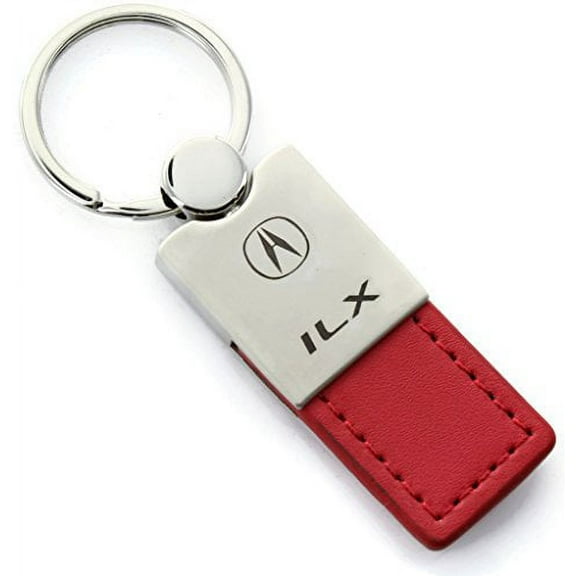 Acura ILX Keychain & Keyring - Duo Premium Red Leather