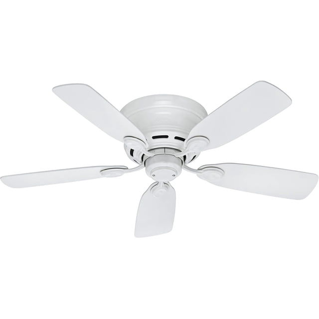Ventilador de Techo Hunter Low Profile IV 107 cm 5 Aspas Blanco