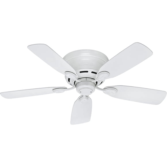 Ventilador de Techo Hunter Low Profile IV 107 cm 5 Aspas Blanco