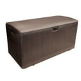 thumbnail image 1 of Plastic Development Group 105-Gallon Resin Outdoor Storage Deck Box, Java Brown, 1 of 9