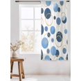 thumbnail image 3 of Sheer Curtains 63 Inch Length, Blue Polka Dots Semi Sheer Curtains Light Filtering Window Treatment, Modern Abstract Art Privacy Voile Drapes for Living Room Bedroom 52x63 Inch, 3 of 7