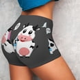 thumbnail image 4 of Naloa Cute Farm Milk Animal Biker Shorts for Women Seamless Scrunch Short Women’s Yoga Shorts for Gym Running Sport Shorts - Small, 4 of 9