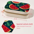 thumbnail image 5 of Watermelon Velvet Portable Necklace Organizer with Removable Compartment - Display Case, Earring Organizer, and Necklace Holder - Gift, 5 of 7