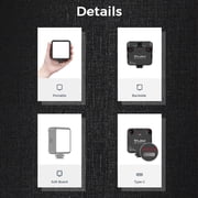 Ulanzi VIJIM VL81 Mini LED Video Light with Soft Diffuser 3200K–5500K Adjustable Color Temperature, USB-C Rechargeable, 3 Cold Shoe Mounts for Vlogging & Studio Lighting