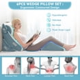 thumbnail image 4 of Juego de almohadas ortopédicas con forma de cuña Kingfun, espuma viscoelástica, 4 piezas, 4 of 7