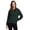 Dark Spruce, variant on RBX Active Women's Regular Length Slouchy Fit Ribbed 1/4 Zip Pullover Hoodie Top