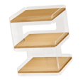 thumbnail image 3 of Mesa auxiliar de acrílico con estante de almacenamiento multiusos para espacios pequeños, estante para tocadiscos, mesa auxiliar para el hogar y la, 3 of 9