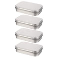 thumbnail image 3 of WINOMO Storage Tin With Lid Tinplate Silver 4Pcs Simple Design Portable Storage Box, 3 of 8