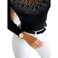 thumbnail image 4 of DYMADE Women Sexy Solid Color Hollow Out Blouse Slim Fit Top, 4 of 4