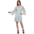 thumbnail image 2 of Moomaya Printed Cotton Venice Lace Bridesmaid Robe Short Robes For Women, 2 of 6