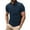 Navy, variant on Kaemgyyd Mens Golf Shirts Stylish Striped Button Collar Short Sleeve Tops Casual Soft Quick-Dry Running Sport Workout Tee