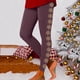 thumbnail image 4 of Leggins Termicos Gibobby con estampado de Navidad para Mujer pantalones de yoga correr gimnasio chocolate L, 4 of 5