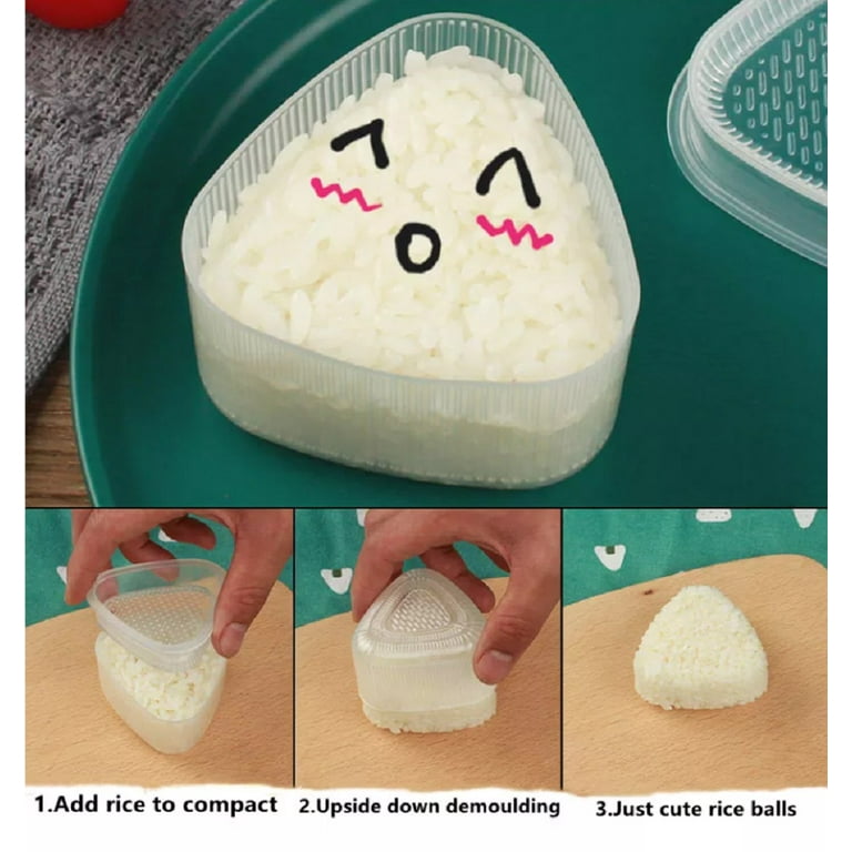 UERIAJIL Onigiri Mold, Musubi Maker Kit, Non-Stick Easy To Use and Clean,  With Sushi Mat and Rice Scoop, for Kids Lunch Bento and Home DIY Sushi kit