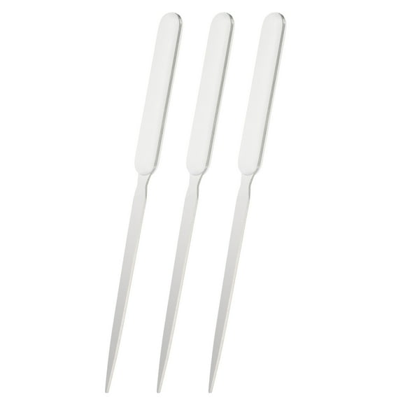 Uxcell Letter Opener, 3 Pcs Stainless Steel Lightweight Handle Envelope Opener Mail Opener Letter Slitter for Office Home Box Open, White