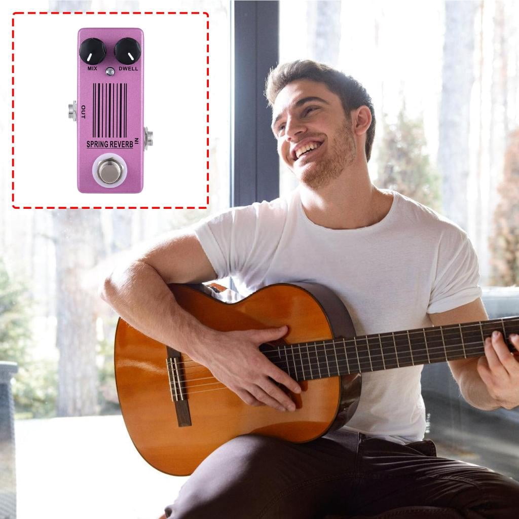 Yihuala Practical Small Guitar Reverbs Pedal Reverbs Effects Box Rich Spatial Depth and Easy to Use Controls