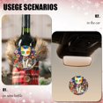 thumbnail image 4 of Funny Christmas Ornament,Stunning Color - Circle Kitty,Xmas Round Ceramic Pendant, 4 of 6