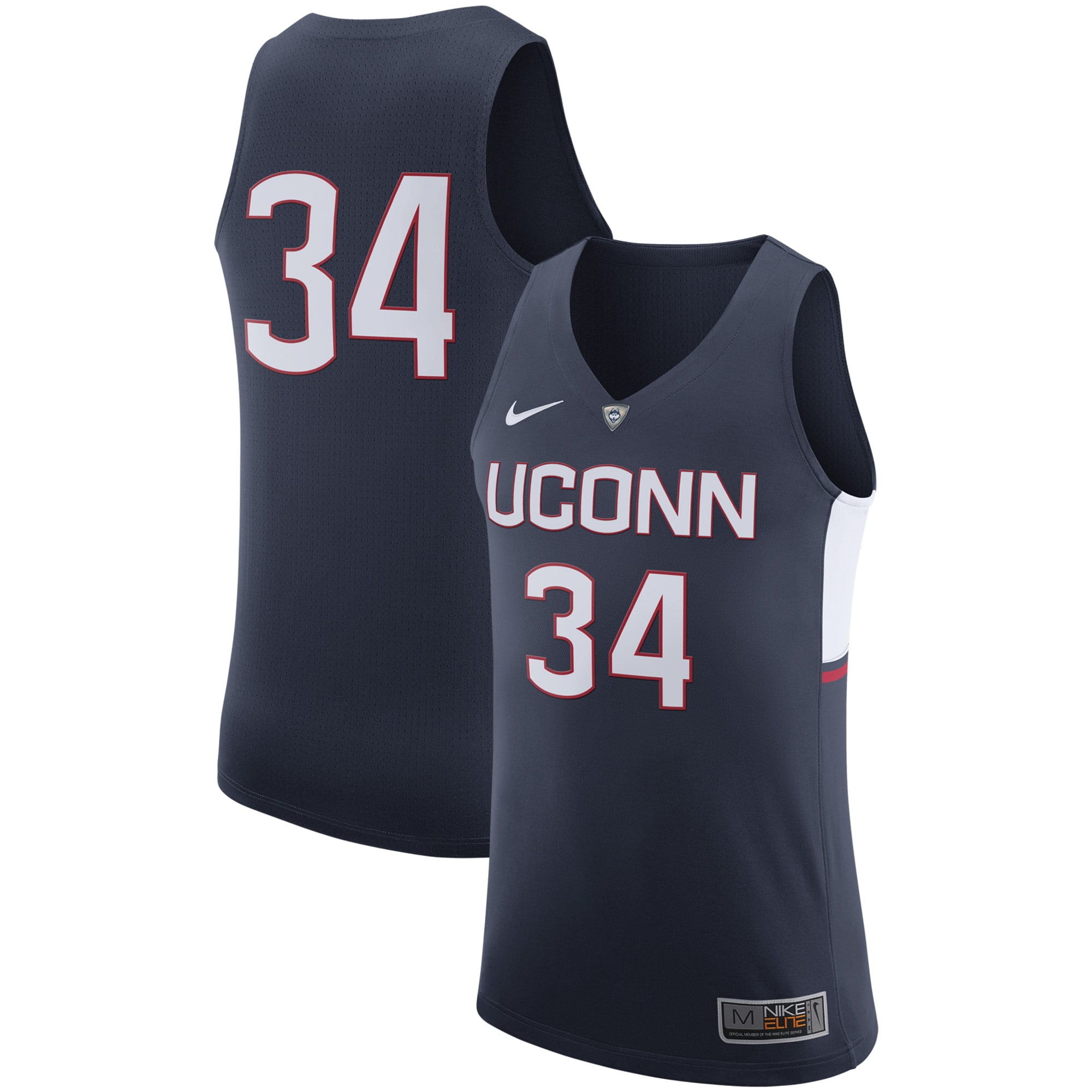  34 UConn Huskies Nike  Authentic Basketball  Jersey  Navy 