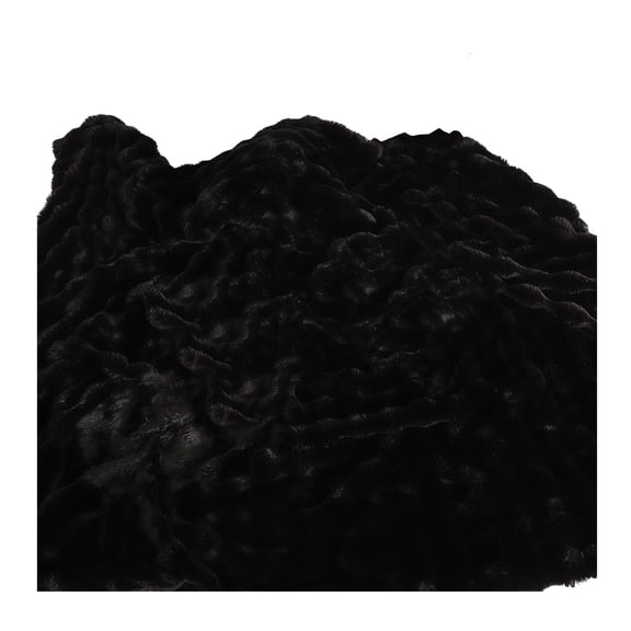 COM1950s Faux Fur Throw Blanket, Soft Plush Cozy Bed Blanket, Fuzzy Fluffy Warm Layer for Couch Sofa, All Season Double-Sided Solid Color Decorative Blanket 55X78 Inches
