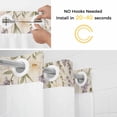 thumbnail image 2 of Flowers No Hooks Shower Curtain with Snap-in Liner Vintage Watercolor Purple Yellow Floral Leaf Plant Line Texture Shower Curtains for Bathroom, Waterproof, Easy Install, Washable 72"x78", 2 of 9