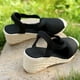 thumbnail image 5 of Moda damas cuñas de gran tamaño zapatos envueltos zapatos casuales sandalias de tacón alto Wmkox8yii  sa1965, 5 of 9