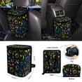 thumbnail image 4 of Yuyamidu Colorful Sun and Moon Car Seat Cover Full Set with Steering Wheel Cover Seat Belt Strap Pads Car Coasters Trash Bag Auto Air Vent Storage Holder Rearview Mirror Cover Keychain 15 Pcs, 4 of 7