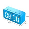 thumbnail image 3 of QTOCIO Bluetooth Speaker, LED Mirror Clock With Screen 5.0 Wireless Bluetooth Audio Dual Alarm Clock Three-level Brightness Call Card, Built-In Lithium Battery, 3 of 5