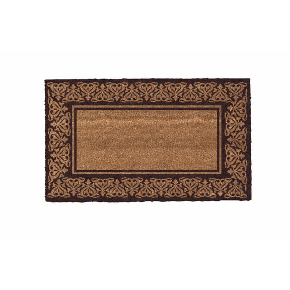 CocoMatsNMore Brown Blooming Hearts Doormats with Vinyl Backing 38' x 60"