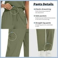 thumbnail image 3 of VIAOLI  Scrub for Women Set Y-neck Scrub Top & Cargo Pants, Breathable, Quick Drying, 3 of 6