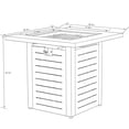 thumbnail image 6 of 28" Propane Gas Fire Pit Table, 50000 BTU Square Steel Fire Pit for Outside Patio Deck Garden Backyard, 6 of 11