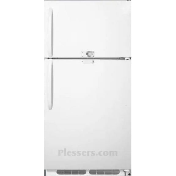 Summit Commercial CTR18WLLF2LHD 30 in. Wide Top Freezer Refrigerator, White - 1.1A