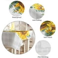 thumbnail image 5 of Rectangle Tablecloth Waterproof for Kitchen, Farmhouse Yellow Daisy White Plaid Buffalo Polyester Wrinkle Textured Tablecloths, Indoor/Outdoor Decor Desktop Protectors Tablecloths, 54"x54", 5 of 5
