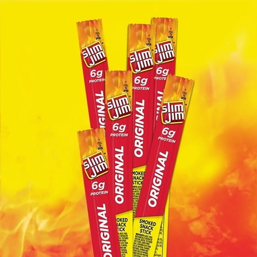 Slim Jim Original Giant Meat Smoked Snack Stick, 0.97 Ounces, 24 Per Box, 6 Per Case