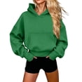 thumbnail image 2 of Essentials Hoodie Baeitkot Women's Oversized Casual Solid Color Hem with Drawstring Hooded Long Sleeved Sweatshirt, 2 of 6