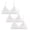 White, variant on VBEWZET 3 Pack Women French Lace Bralette, Wireless Thin Triangle Cup Bra Set, Soft Push Up Bras for Small Bust Daily Wear Black XL