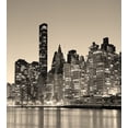 thumbnail image 3 of Ambesonne New York Duvet Cover Sets, Manhattan City Night, 2-Twin, Sepia Black, 3 of 4