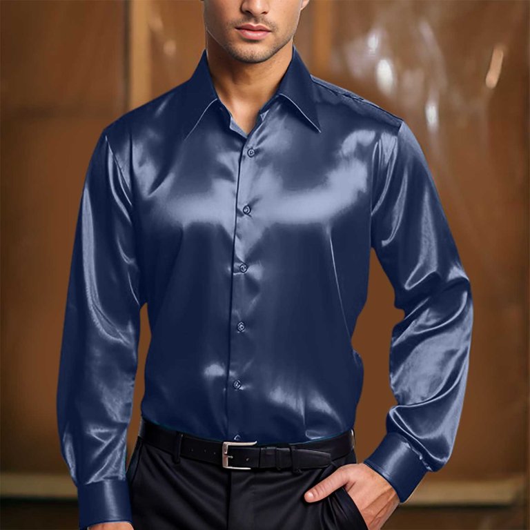 nice dress up shirts Comfort Stretch Non-Iron Solid Dress Shirt With Contrast Trim
