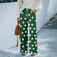 thumbnail image 4 of kaondbfi Fashion Casual Women's Wide Leg Pants High Elastic Waisted Pants Trousers with Pockets Summer Casual Pants for Women, 4 of 7