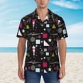 thumbnail image 4 of Balery Colorful Geometry Print Men's Hawaiian Shirts Short Sleeve Beach Shirt Relaxed Fit Vacation Button Down Shirts-, 4 of 9