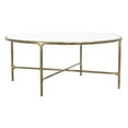 thumbnail image 2 of SAFAVIEH Couture Jessa Glam Round Metal Coffee Table, Brass/White, 2 of 5