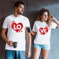 thumbnail image 6 of Moocorvic Valentine's Day T-shirt, Love Heart Graphic Tee, Love Shirt, Couple Valentines T Shirt, Short Sleeve Round Neck T-shirt Valentine Design, 6 of 8