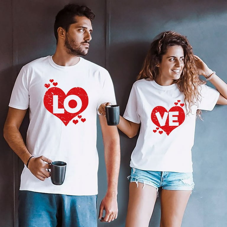 トップス SOL valentines tee Moocorvic Valentine's Day T-shirt, Love Heart Graphic Tee, Love