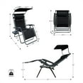 thumbnail image 6 of Jeco Oversized Zero Gravity Chair in Black (Set of 2), 6 of 10