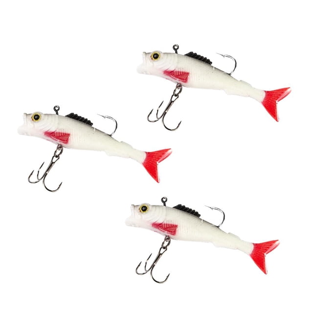 3 señuelos de PVC de 9 cm para pesca de trucha, lubina, salmón y mar. 315