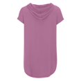 thumbnail image 7 of Breezora Trendy Women's Oversized Hooded Tshirt Casual Loose Fit Cotton Blend Top With Kangaroo Pocket For Street Style And Weekend Outings XL Size Purple, 7 of 7