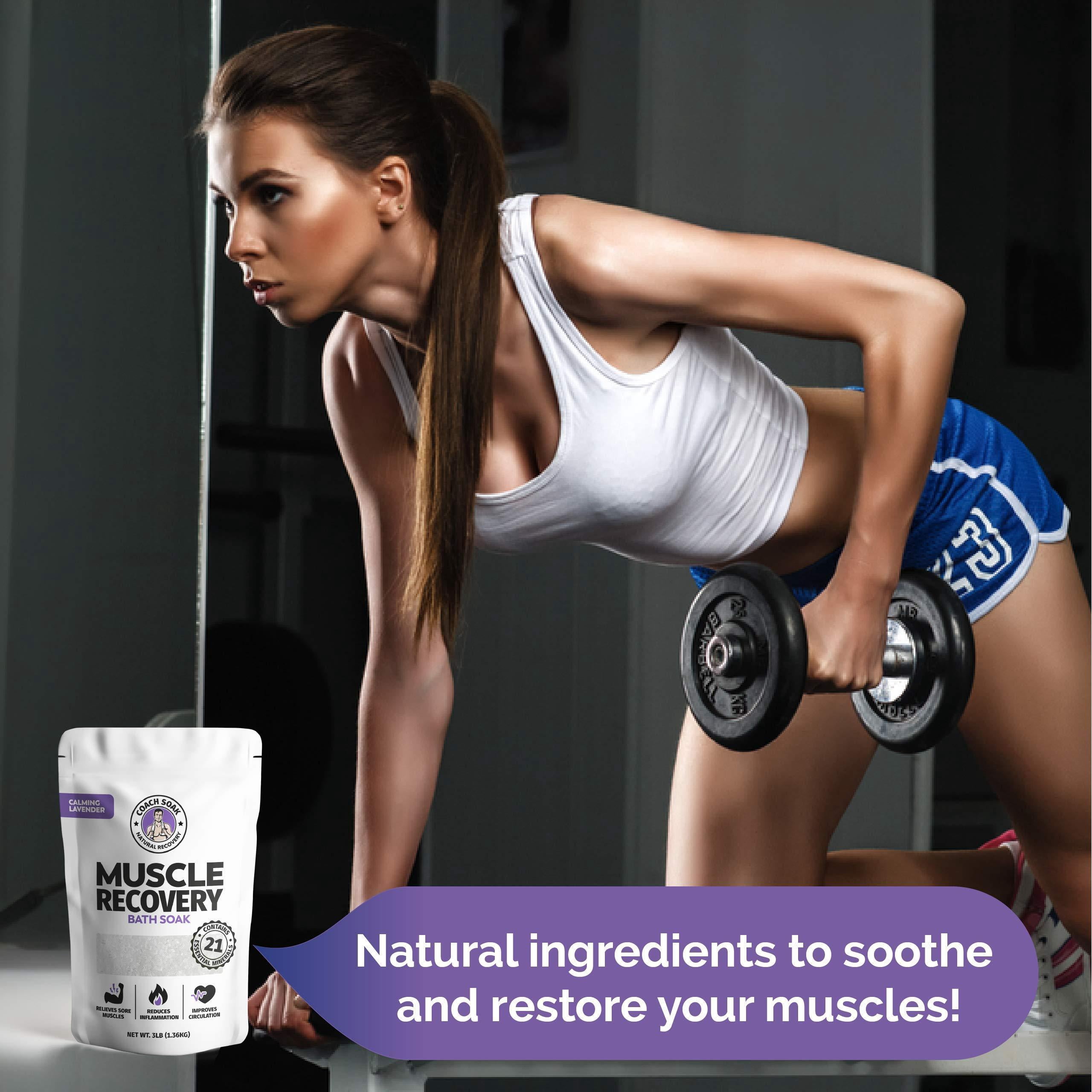 Coach Soak Magnesium Bath Soak Lavender Muscle Recovery Joint Relief Relaxing Mineral Bath Salts