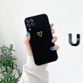 thumbnail image 2 of Compatible for Galaxy A42 5G Case,Plated Love Phone Case,Cute Small Gold Heart Pattern Soft Shockproof Protective Soft Silicone Case Cover for Samsung A42 5G 6.6" 2021 for Girl Woman Man,Black, 2 of 2